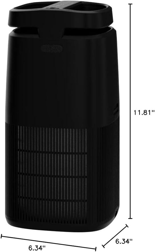 POMORON 4-in-1 Air Purifiers for Home, Air Ionizer Negative Ion Generator, True H13 Filter, UV, Covers 1250 Ft² 99.97% Removal Rate for Pollen Smoke Pet Dander Air Cleaner for Bedroom, MJ002H, Black