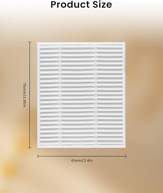 4-Pack Replacement HEPA Filter Compatible with Roborock Q7 M5/Q7 M5+/Q7 L5/Q7 L5+ Robot Vacuum Cleaner | Replacement Washable Filter, High-Efficiency Filters Replacement Parts