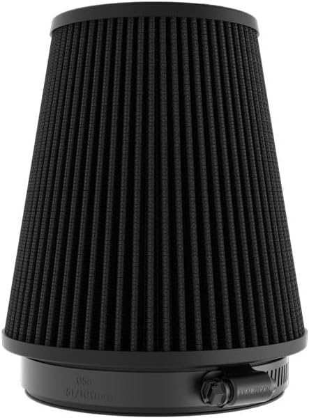 K&N Dryflow Lifetime Universal Clamp-On Air Filter: Dry Synthetic, Washable, Oil-Free: Flange Diameter: 5 In, Filter Height: 7 In, Flange Length: 1 In, Type: Dry Synthetic, RU-3135HBK