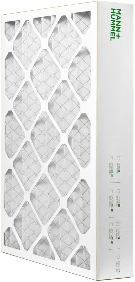 Mann+Hummel 16x20x4 MERV 8 Pleated HVAC AC Furnace Air Filters. 3 Pack. (Exact Size: 15.5 x 19.5 x 3.75 Inches)