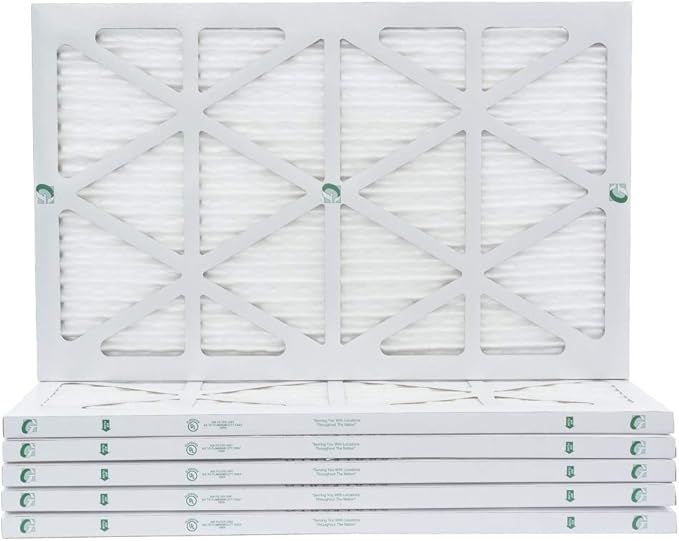 Glasfloss 16x25x1 MERV 10 AC & Furnace Air Filters. Case of 12. Actual Size: 15-1/2 x 24-1/2 x 7/8