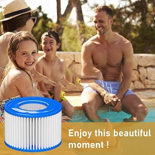 Type Ⅵ Hot Tub Spa Filter Replacement Compatible with Lay-Z-Spa, Coleman SaluSpa 90352E 58323, Inflatable Hot Tub, Swimming Pool Pump Filter Type Ⅵ Cartridge, 12 Pack