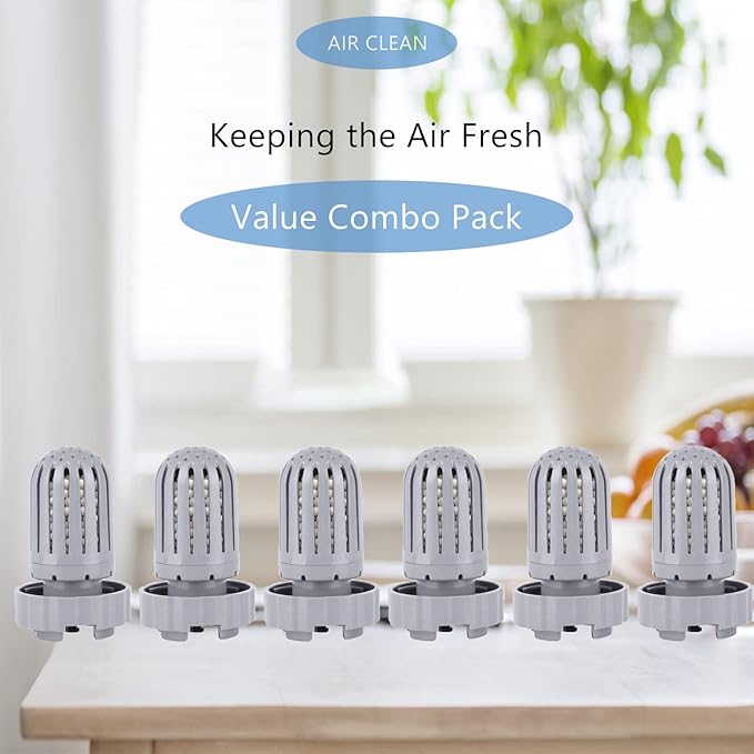 6 Pack Humidifier Demineralization Cartridge Filters Compatible with Air Innovations HUMIDIF Humidifier, Demineralization Cartridge Filters Silver