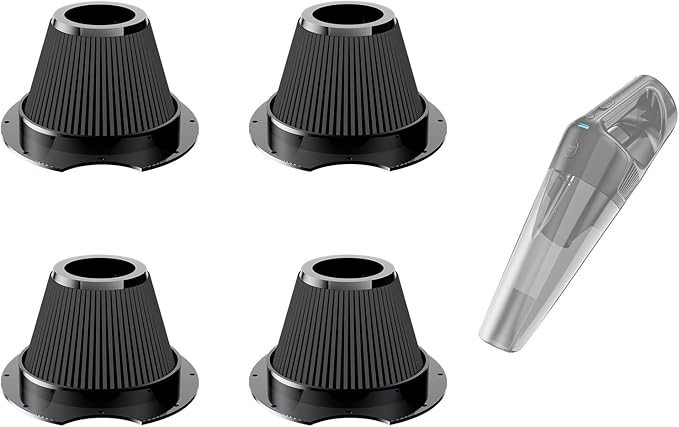 Pemacom Handheld Vacuum Filter 4-Pack - HEPA Replacement Filters, Washable & Reusable for Pemacom DW189 Handheld Vacuum Cleaner
