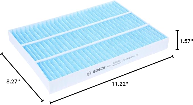 BOSCH 6022C HEPA Cabin Air Filter - Compatible with Select Chrysler 300; Dodge Challenger; Charger (Pack of 3)