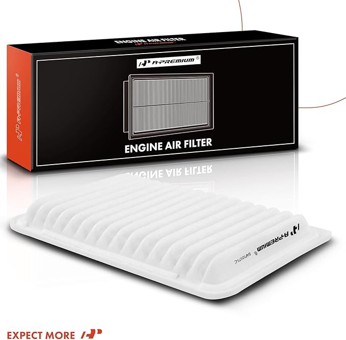 A-Premium Engine Air Filter Compatible with Toyota Vehicles - Camry 2007-2009 2.4L, Camry 2010-2017 2.5L, Venza 2009-2016 2.7L - Gas L4 Engine - Replace# 17801-0H050