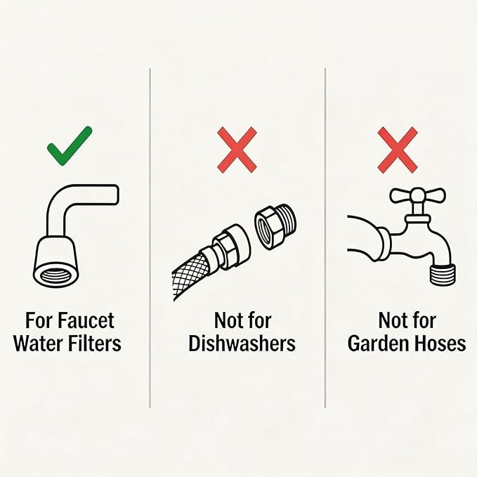 8 Pieces Faucet Adapters Kit, Bathroom& Kitchen Sink Aerator Adapters, BPA-Free ABS,Compatible with many popular faucet filter systems such as PUR, BRITA and similar brands