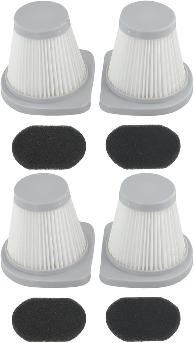 2Pcs HEPA Filters For Merlin 2-in-1 Corded Stick Vacuum Cleaner, For Merlin SC861, SC861A Upright Models, Washable Reusable 8.5cm/3.35in Height Gray White Plastic Filter Cartridge (4pcs)