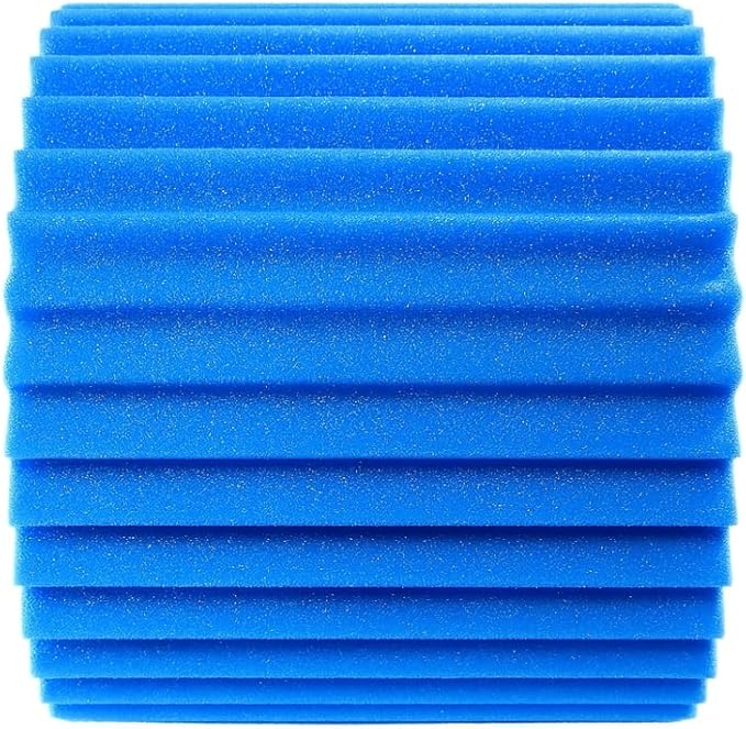 Nispira 506B Foam Dust Filter Replacement for Electrolux Centralux Aerus Central Vacuum 1561,1569,1580,1584,1590,1590A E130 Series, E177A Blue Scalloped, 2 Packs