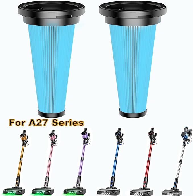 2 Pack Replaceable HEPA Filters for H28/ A27 Series Cordless Vacuum