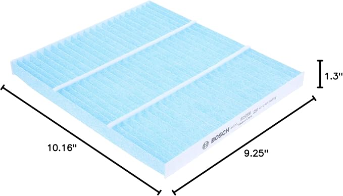 BOSCH 6057C HEPA Cabin Air Filter - Compatible with Select Chevrolet Captiva, Equinox; GMC Terrain; Hyundai Azera, Santa Fe Sport/XL, Sonata; Kia Cadenza, Optima, Sedona; Saturn Vue