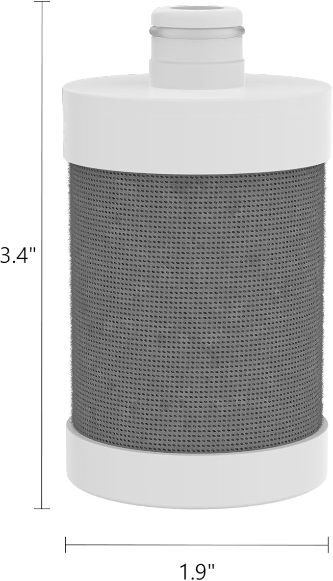 Shower Filter Replacement Cartridges Set, 1 Multi-Stage Filter & 1 Carbon Fiber Filter, Dual Filtration for Chlorine, Heavy Metals & Odor Removal, Skin & Hair Care, 2 pieces per set