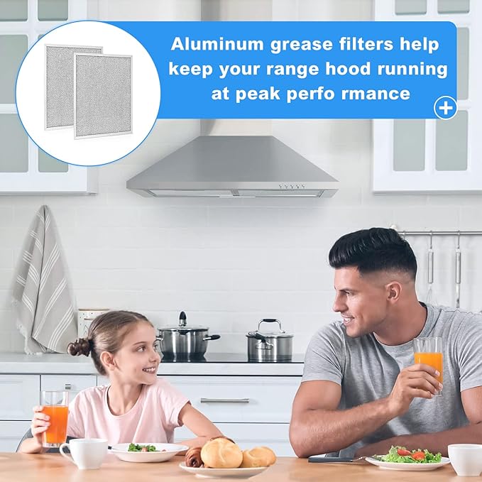 Range Hood Filter Replacement for Broan Model BPS1FA30, 99010299-11-3/4" X 14-1/4" X 3/8" for NuTone Allure WS1 QS2 and Broan QS1 30" Range Hoods (2-Pack)