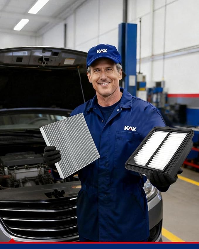 KAX Engine & Cabin Air Filter Kit, Replacement for Honda Accord 2014-2017, 2018-2022 2.0L (FULL HYBRID EV-GAS), Replace# CA11399 CF10134