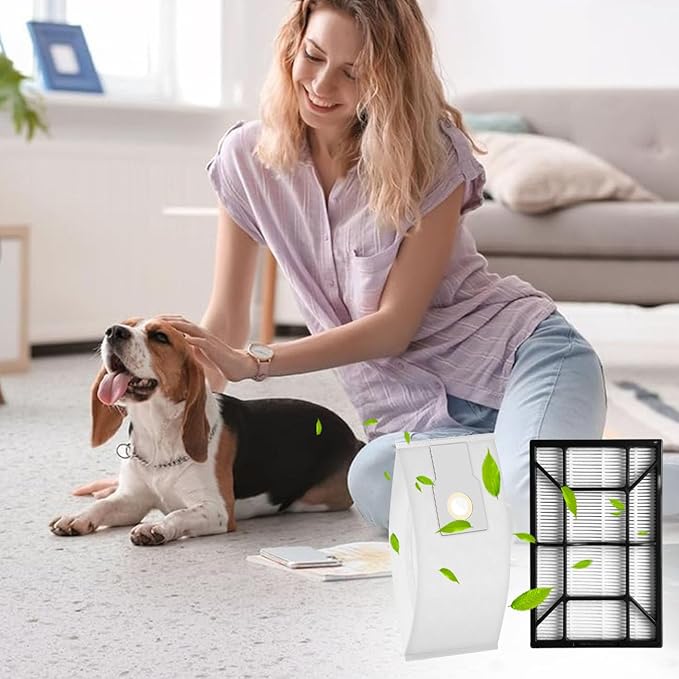 53294 Type O HEPA Cloth Vacuum Bags Replacement + EF-9 53296 HEPA Filter Compatible with Kenmore 31140 31150 BU1017 BU1005, 6 Pack