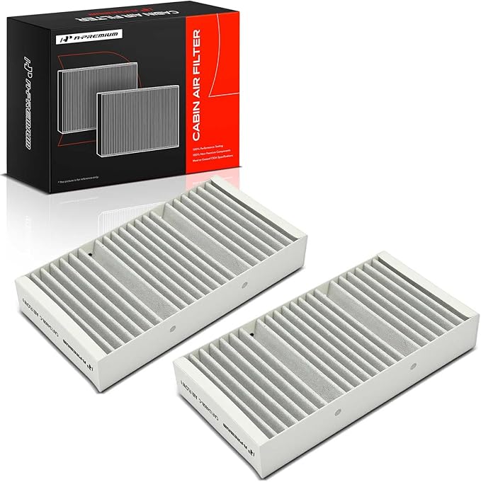 A-Premium 2-PC Cabin Air Filter with Activated Carbon Compatible with Mercedes-Benz GLE300d, GLE350, GLE550, GL350, GL450, GL550, GL63 AMG, GLS63 AMG, GLS350d, GLS450, GLS550, ML250, ML350, ML400