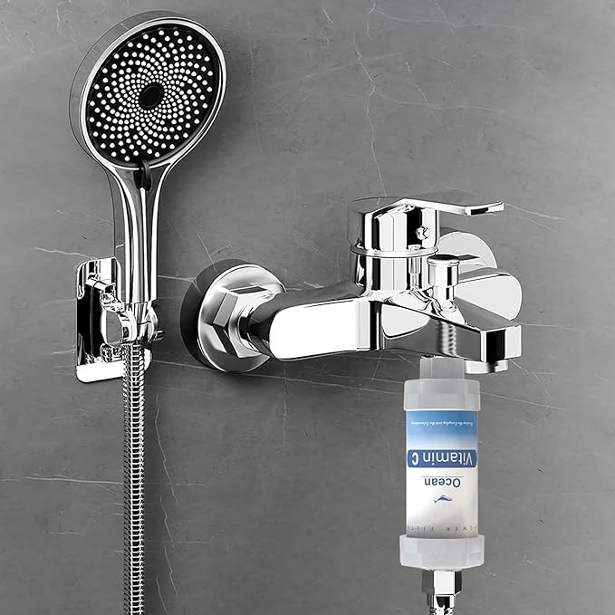 3 Pack Vitamin C Shower Filter for Hard Water Filter Bathtub Shower Aromatherapy Replacement Cartridge Bathroom Accessories Remove Chlorine Fluoride Heavy Metals Lemon + Jasmine + Ocean