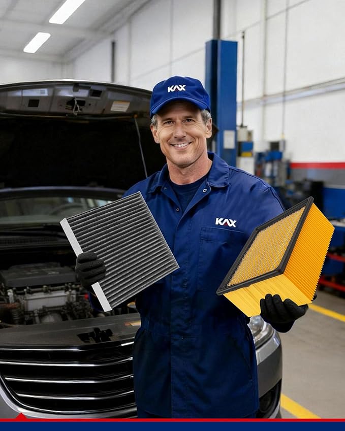 KAX Engine & Cabin Air Filter Kit, Replacement for Ram 2500 2016-2025, 3500 2016-2025, 5500 2016-2025, 4500 2016-2023, 2025, Replace# CA10261 CF11671