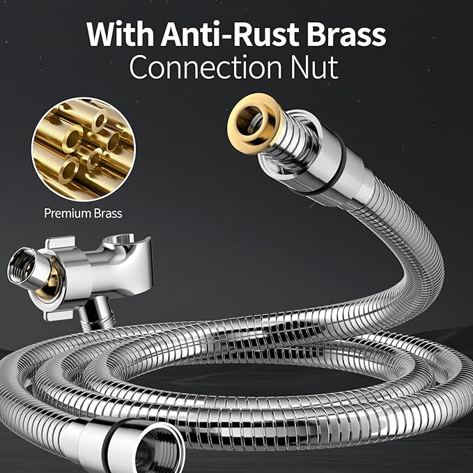 SR SUN RISE NSF Certified Filtered Shower Head with Handheld for Hard Water to Remove Chlorine High Pressure 9-Spray Setting (with Power Wash) Anti-Clog Nozzles (4 Filter, Chrome)