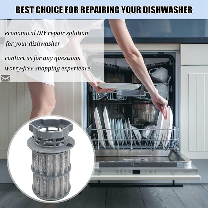 UPGRADED 645038 00645038 Dishwasher Drain Mesh Filter - 651097 Dishwasher Filter Replacement 00651097