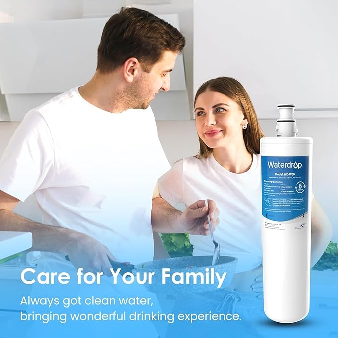 Waterdrop 3US-MAX-F01, 3US-PF01 Under Sink Water Filter, Replacement for Filtrete® 3US-PF01, Maximum 3US-MAX-F01, 3US-PS01, 3US-MAX-S01, Manitowoc K-00338, NSF/ANSI 42 Certified, 3 Pack