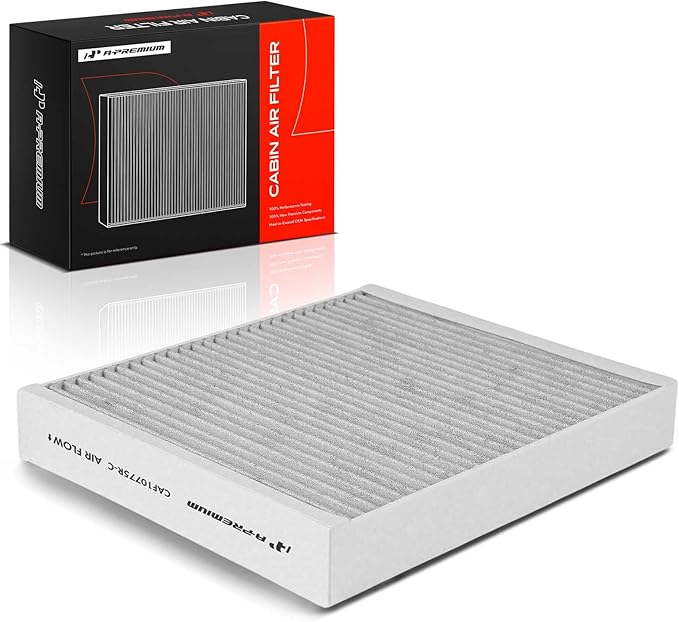 A-Premium Cabin Air Filter with Activated Carbon Compatible with Buick, Cadillac, Chevy & Saab - Malibu, Cruze, Sonic, Trax, Volt, Spark, Orlando, LaCrosse, Encore, Cascada, Regal, Allure, 9-4X, 9-5