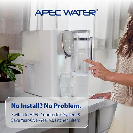 APEC Water WQA Certified 5-Stage Under Sink Reverse Osmosis Water Filter System, Brushed Nickel, Certified Ultra Safe Drinking Water Filter System, Reduces 99.99% of Contaminants, DIY Install