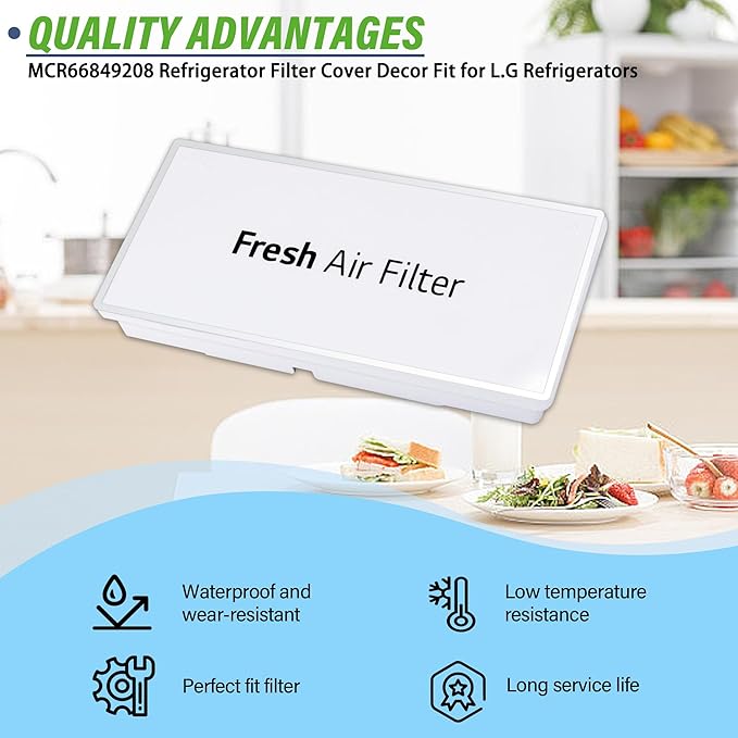 LFXS26973S LFXS26973D LFXS26596D LFXS26596S LFXC22526S LMXS28626D LFXC22596S LFXS28566D MCR66849208 Refrigerator Filter Cover Decor Fit for L.G Refrigerator LFXS28596S LFXS28968S LMXC22626S LMXS28596S