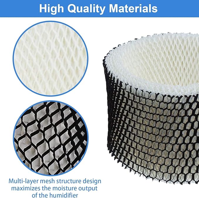 4-Pack HWF62 Humidifier Replacement Filter Fit for Holmes - Letter A, Filters Compatible with Holmes, Sunbeam and Bionaire Cool Mist Humidifiers