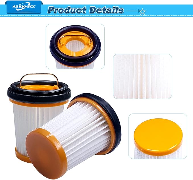 Wandvac Filter Replacement for Shark WV201 Wandvac Handheld Vacuum ion w1 cord-free wv200 WV201, WV205, WV220,Part # XHFWV200,5 Pack Filters