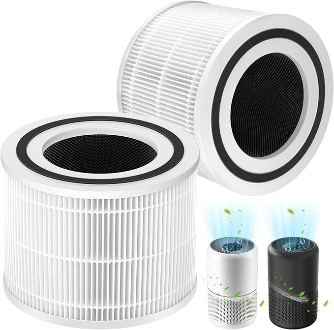 Core 300 Replacement Filter, Compatible with LEVOIT Core 300/300S Air Purifier,3-in-1 H13 Grade True HEPA Replacement Filter, Compare to Part No. Core 300-RF, White,2 pack