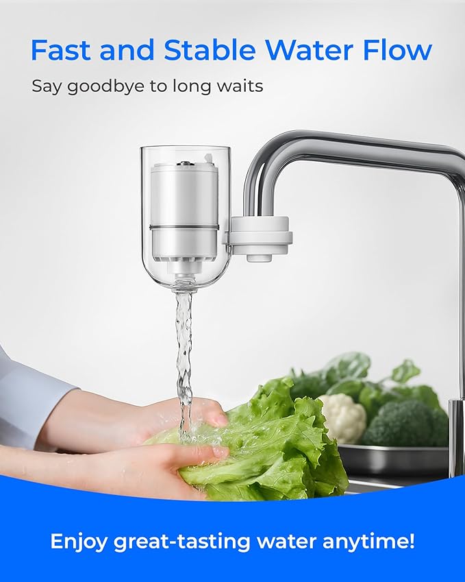 Waterdrop C08B Faucet Water Filter, Compatible with All PUR® Plus Faucet Filtration System, Replacement RF-3375®, NSF 42 Certified, 9-Month, 900-Gallon, 3 Pack