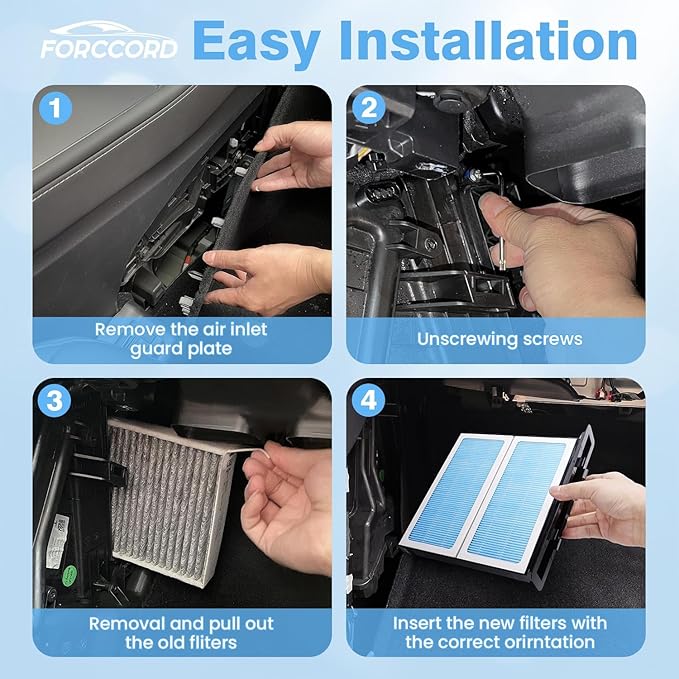2-Pack HEPA Cabin Air Filter Fits for Subaru Forester 2.5L (2019-2026), WRX (2022-2026) Activated Carbon Cabin Filter Replacement 72880-FL000 Car Accessories