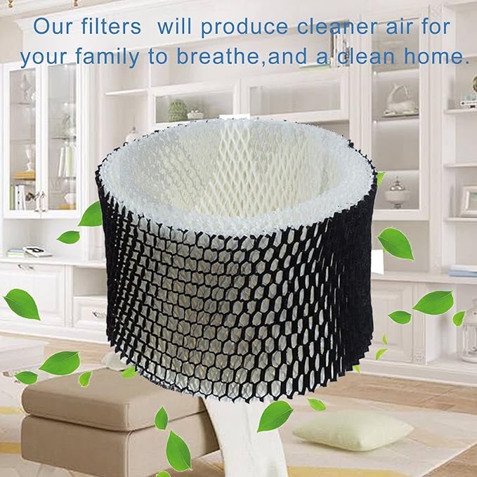 HWF62 Humidifier Replacement Filter Fit for Holmes - Letter A, Filters Compatible with Holmes, Sunbeam and Bionaire Cool Mist Humidifiers, 4-Pack