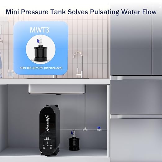Frizzlife 600GPD Reverse Osmosis Water Filter System, NSF/ANSI 58&53&42&372 Standard, 11 Stage Tankless RO Water Filter, Under Sink Water Filtration, 2:1 Pure to Drain, Reduces TDS, PX600-Black