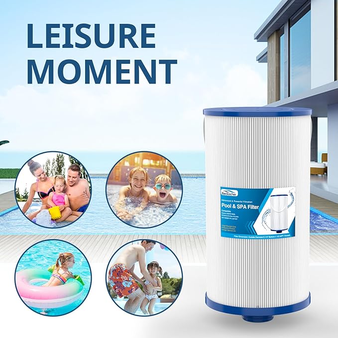 FC-2402 Hot Tub Spa Filter, Compatible with Watkins 303279, PFF42TC-P4, 78460, FC-2402, Lifesmart, Freeflow, AquaTerra, Hydromaster, Grandmaster, Simplicity, Bermuda Hot Tub Filters, 2 Pack