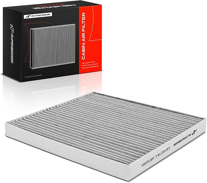 A-Premium Cabin Air Filter with Activated Carbon Compatible with Cadillac CTS 2003-2015, SRX 2004-2009, STS 2005-2011, Replace# 25740404, 19130403