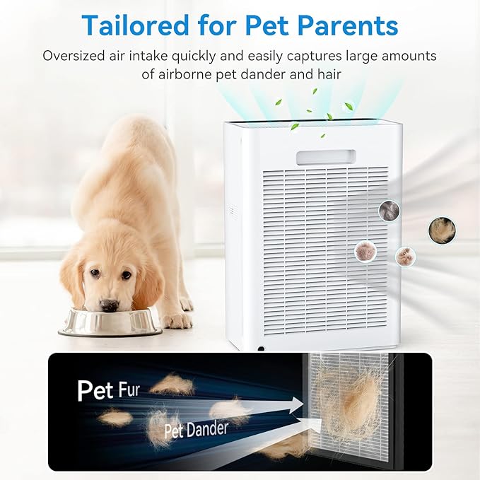 Tailulu H13 True HEPA Air Purifier Replacement Filter for HQZZ-260 Air Purifier, With 3-in-1 Filter for Large Room Filter Allergies Pollen Smoke Dust Pet Dander