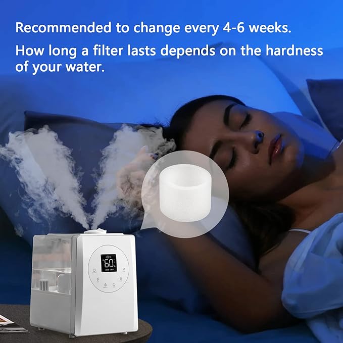 16-Pack Top Fill Humidifier Replacement Filters for LEVOIT LV600S, Superior6000S, OasisMist 450S, Classic160, Dual150, Dual200S, Classic300(S) Humidifiers | Upgrade