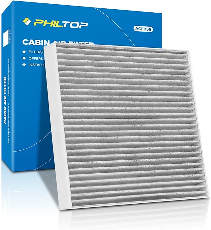 PHILTOP HEPA Cabin Air Filter w/Activated Carbon, Compatible with CF10361 Chevrolet Cobalt 2005-2010, HHR 2006-2011, Saturn Ion 2003-2007, Pontiac G5 2007-2009