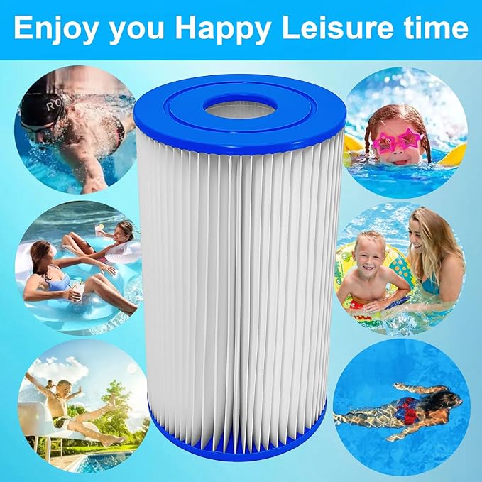 Type A or C Pool Filter Cartridges for in-tex 59900E / 29000E Type A or Type C Best-Way Type 3 (Type III) Replacement Pool Filter Pumps (4 Pack)