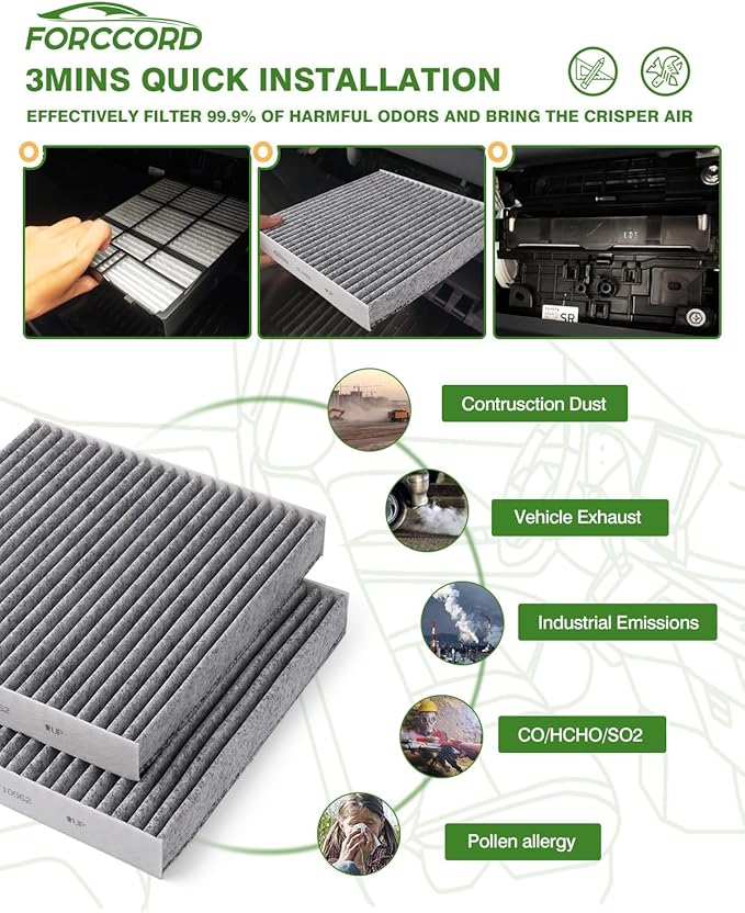 Cabin & Engine Air Filter Kit Fit for 2019-2023 BMW X5 X7 X6 3.0L Only; 2017-2023 BMW 530i / 540i / 530e / 740i / 840i xDrive 2.0L/3.0L Replace#64115a1bdb6 13718691835 (3-Pack Filters)
