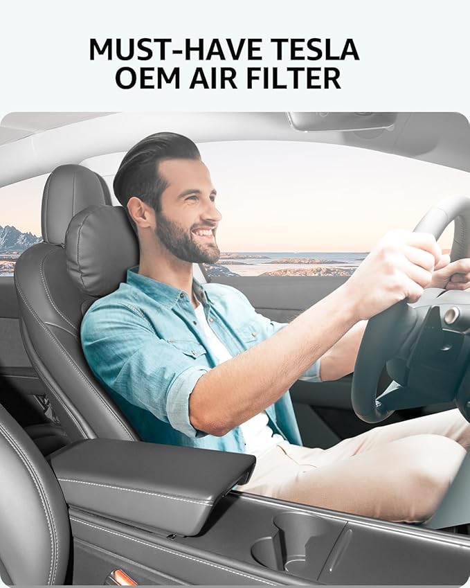 BASENOR Cabin Air Filter Replacement for Tesla Model Y Model 3 (2017-2026), Upgraded Activated Carbon AC Filter Compatible with Model Y Juniper/Model 3 Highland Accessories