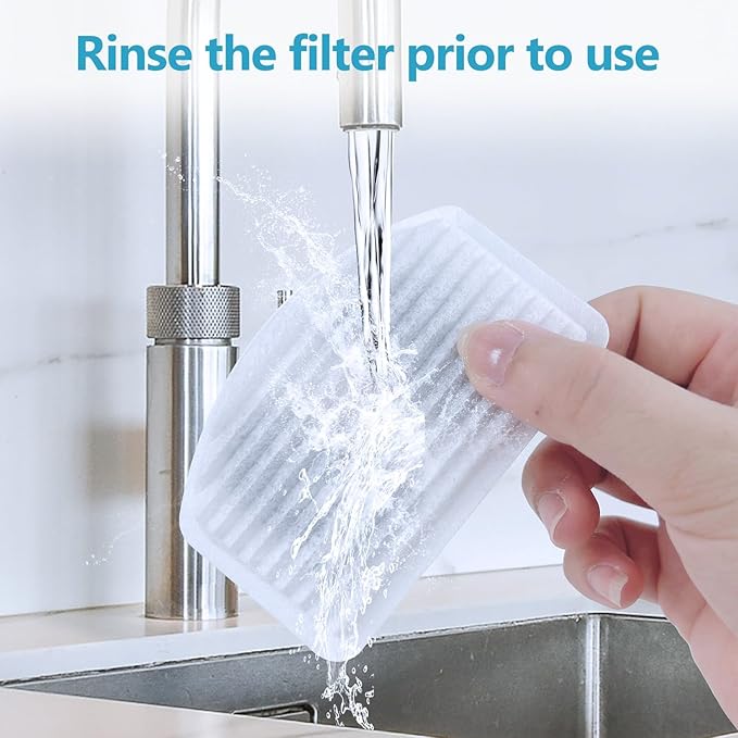 ORSDA Cat Water Fountain Filters, Carbon and Resin Filters ONLY for 100oz/3L Automatic Pet Fountain Dog Water Dispenser, 3 Triple Filtration System(12 Pcs)