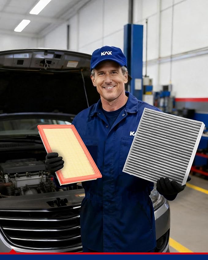 KAX Engine & Cabin Air Filter Kit, Replacement for Nissan Altima 2002-2006, Sentra 2000-2006, Murano 2003-2007, Maxima 2004-2008, INFINITI G35 2003-2007, FX35 2003-2008, Replace# CA4309 CF10140