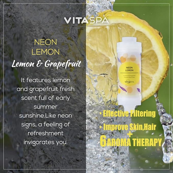 Vitamin C shower Water Filter (Yellow) - Exellent Skin & Hair Enhancement, Aroma Therapy, Remove Chlorine & Impurities/Gift idea For Her/Him, wife, girlfriend