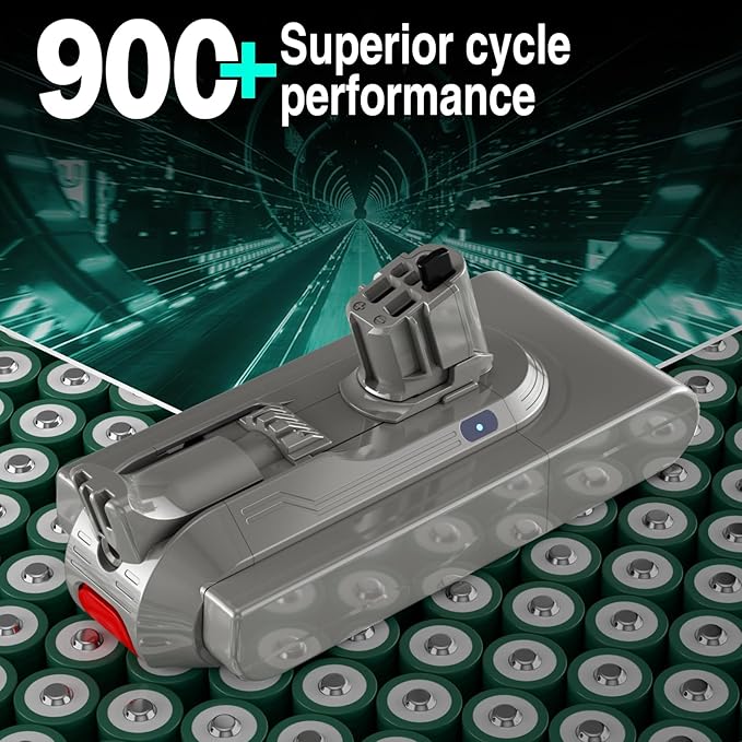 EGR 9000mAh V11/V15 Battery Replacement Compatible with Dyson Click-in Installation for Extra/Absolute/Animal/Torque/Drive/Outsize/V11/V15/SV15/SV22/970425-01 Vacuum (Not for Screw-in Models)