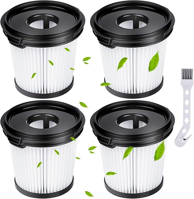 4 Pack IW3511 BU3521 BH102 Replacement Filters Compatible with Shark IW3511, IW1111, IW1120 Detect Pro Stick Vacuum, HEPA Filter Compatible with Shark Bu3521 Bu3523 Lightweight Vacuum