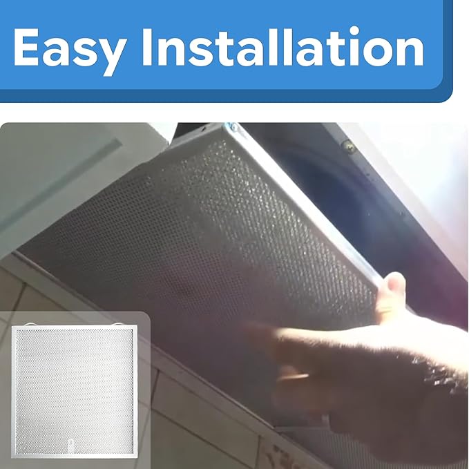 2 PCS 12-7/8 X 13-3/4 X 3/8 Inches Aluminum Mesh Range Hood Grease Filter Compatible with Broan-NuTone Range Hood BKSA1 BNSC1 TEN1 AHSA1 NKSA2 BKSA2 VBNSA1 Replace#: S99010436