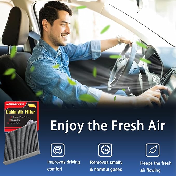 Cabin Air Filter with Activated Carbon Replacement for CP285 CF10285,Fit for Toyota, Lexus, Camry, Corolla,Scion, Subaru, Pontiac, Jaguar - 4Runner, Avalon, Highlander, ES300h, GS350 (2 Pack)